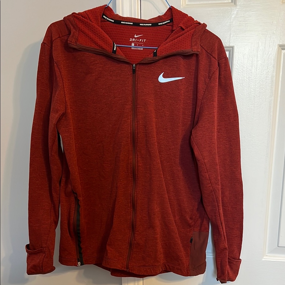 Nike Red Running Jacket with Hood